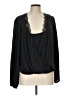 BCBGMAXAZRIA 100% Polyester Black Long Sleeve Blouse Size L - photo 1