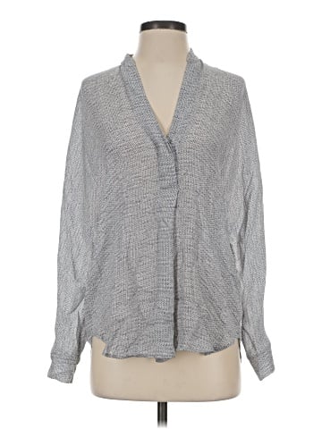 Vince. Long Sleeve Silk Top (view 1)