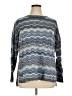 J.Jill Chevron-herringbone Blue Pullover Sweater Size 1X - photo 1