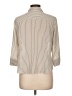 Covington 100% Polyester Stripes Tan 3/4 Sleeve Blouse Size L (petite) - photo 2