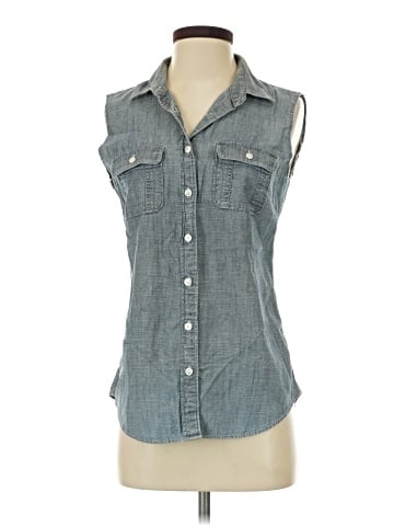 J.Crew Factory Store Sleeveless Button-Down Shirt (view 1)