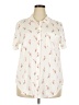 Torrid Hearts Ivory Short Sleeve Blouse Size 2X Plus (2) - photo 1