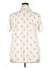 Torrid Hearts Ivory Short Sleeve Blouse Size 2X Plus (2) - photo 2