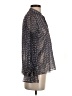 Waverly Grey 100% Polyester Print Black Long Sleeve Blouse Size XS - photo 4