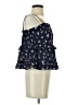 Lush 100% Polyester Blue Sleeveless Blouse Size S - photo 4