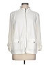 Weekends by Chico's Solid White Track Jacket Size Lg (2) - photo 1