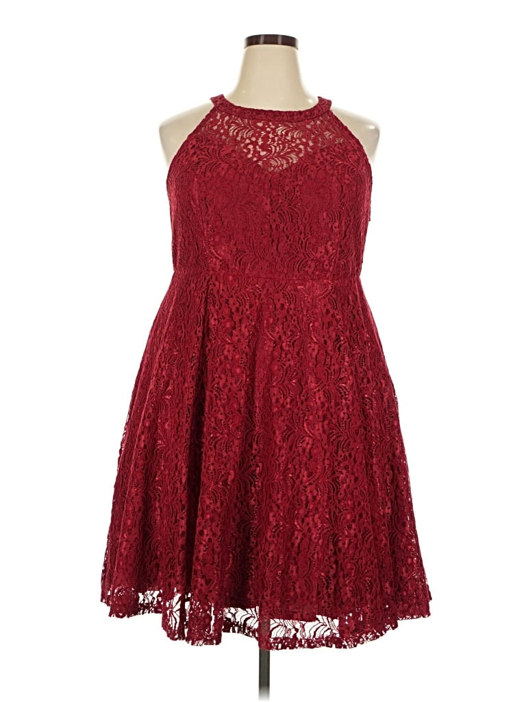 Pre-owned Torrid Cocktail Dress In Burgundy