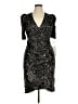 Calvin Klein Metallic Silver Cocktail Dress Size 14 - photo 1