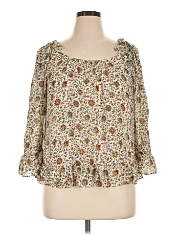 Tory Burch 3/4 Sleeve Silk Top (view 1)