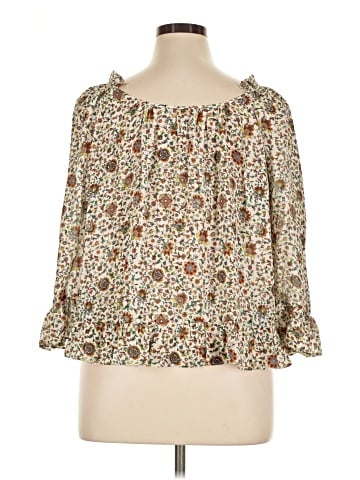 Tory Burch 3/4 Sleeve Silk Top (view 2)