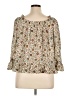 Tory Burch 100% Silk Ivory 3/4 Sleeve Silk Top Size 14 - photo 2