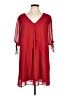 Soprano 100% Polyester Red Casual Dress Size L - photo 1