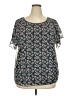 Max Studio Teal Short Sleeve Blouse Size 2X - photo 1