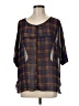 Topshop 100% Polyester Blue 3/4 Sleeve Blouse Size 8 - photo 1