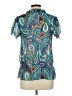 Candie's 100% Polyester Paisley Teal Short Sleeve Blouse Size L - photo 2