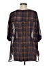 Topshop 100% Polyester Blue 3/4 Sleeve Blouse Size 8 - photo 2