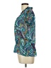 Candie's 100% Polyester Paisley Teal Short Sleeve Blouse Size L - photo 5