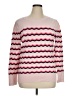 Tommy Hilfiger 100% Cotton Chevron-herringbone Pink Pullover Sweater Size XL - photo 1
