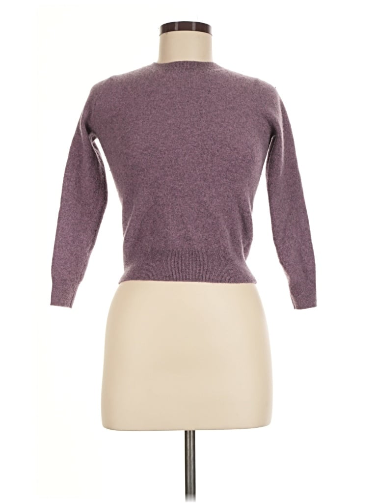 Pre-owned Tahari Cashmere Pullover Sweater In Purple