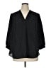 Vince Camuto 100% Polyester Polka Dots Black 3/4 Sleeve Blouse Size 1X - photo 1
