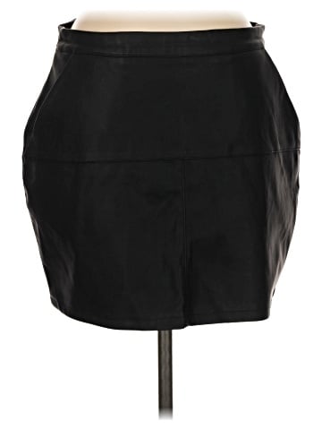 Broadway & Broome Faux Leather Skirt (view 1)