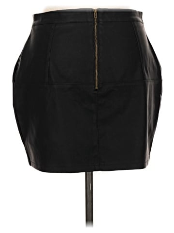 Broadway & Broome Faux Leather Skirt (view 2)