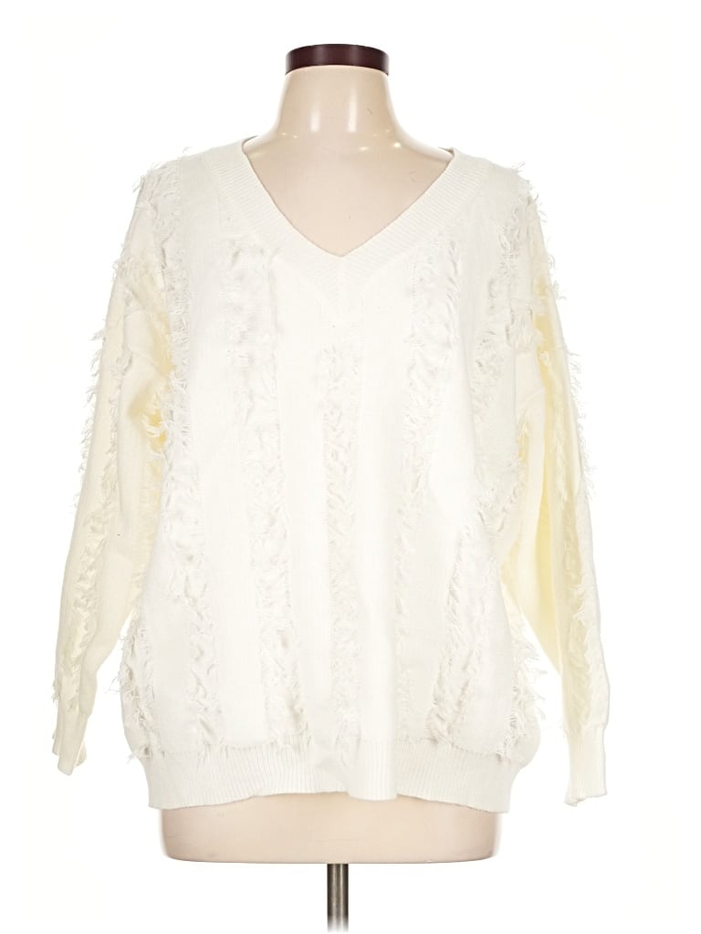 J.nna Wool Pullover Sweater In Ivory