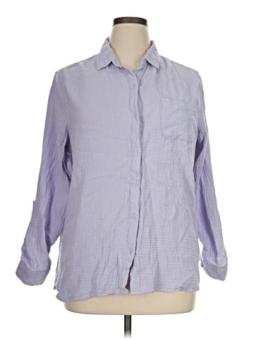 Nine West 3/4 Sleeve Button-Down Shirt (view 1)