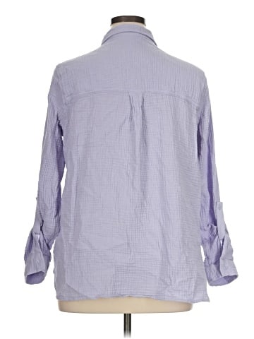 Nine West 3/4 Sleeve Button-Down Shirt (view 2)