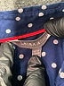 Laura Ashley Polka Dots Blue Long Sleeve Button-Down Shirt Size 10 - photo 7