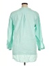 L.L.Bean 100% Linen Teal 3/4 Sleeve Blouse Size XL - photo 2