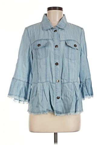 MULTIPLES 3/4 Sleeve Button-Down Shirt (view 1)