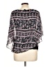 AB Studio 100% Polyester Black 3/4 Sleeve T-Shirt Size L - photo 2