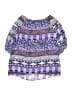 Justice 100% Polyester Purple 3/4 Sleeve Blouse Size 12 - photo 2