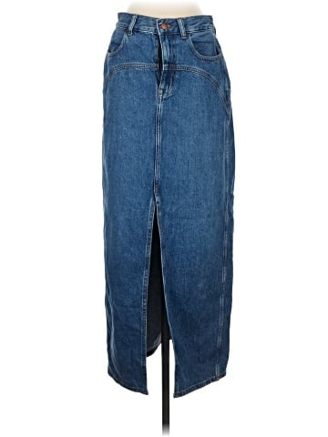 Madewell Denim Western Maxi Skirt in Emario Wash (view 1)