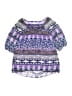 Justice 100% Polyester Purple 3/4 Sleeve Blouse Size 12 - photo 1