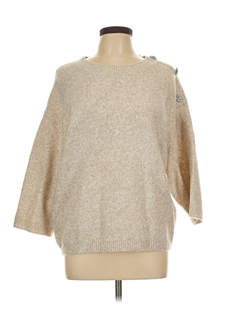 Pre-owned Ann Taylor Factory Pullover Sweater In Tan