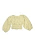 Zara Yellow Ivory Long Sleeve Blouse Size 7 - photo 2
