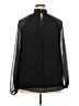 Joie 100% Polyester Black Long Sleeve Blouse Size XXL - photo 2
