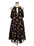 Torrid 100% Polyester Floral Black Casual Dress Size 16 - photo 1