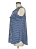 Croft & Barrow 100% Polyester Blue Sleeveless Blouse Size M - photo 5