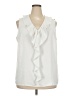 Black Label by Evan Picone 100% Polyester Ivory Sleeveless Blouse Size 2X - photo 1