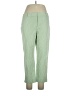 Talbots 100% Cotton Stripes Green Casual Pants Size 14 - photo 1