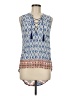 Xhilaration 100% Rayon Blue Sleeveless Blouse Size M - photo 1