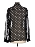 Coldwater Creek 100% Polyester Polka Dots Black Long Sleeve Blouse Size L - photo 2