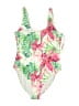 Nicole Miller Studio Tropical Ivory One Piece Swimsuit Size XL - photo 1
