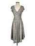 Maeve Metallic Silver Gray Casual Dress Size S - photo 1