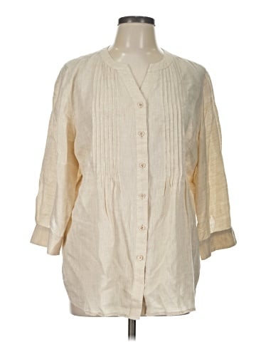 Coldwater Creek 3/4 Sleeve Button-Down Shirt (view 1)