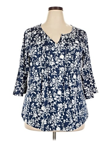 Notations 3/4 Sleeve Blouse (view 1)
