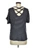 Iz Byer Blue Short Sleeve Top Size M - photo 2